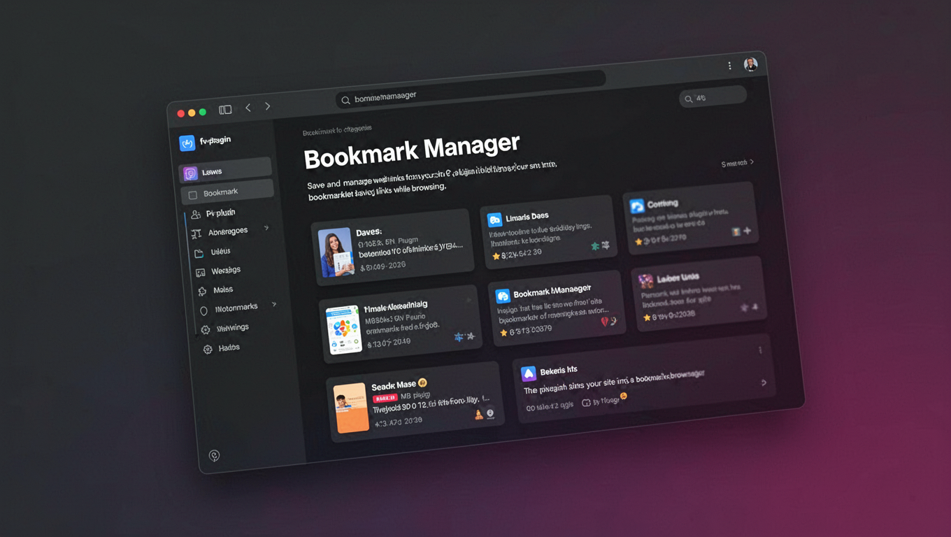 Preview of Bookmark Manager