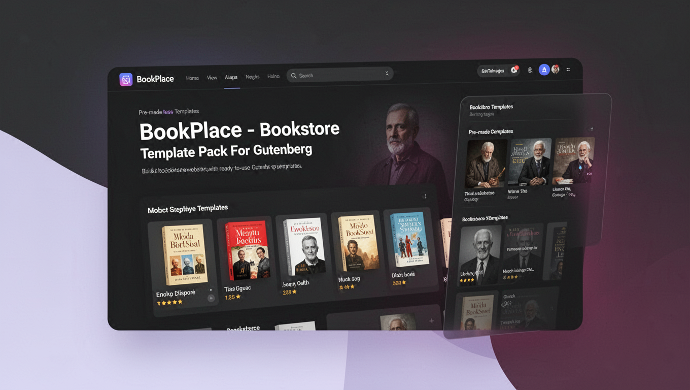 Preview of BookPlace - Bookstore Template Pack For Gutenberg