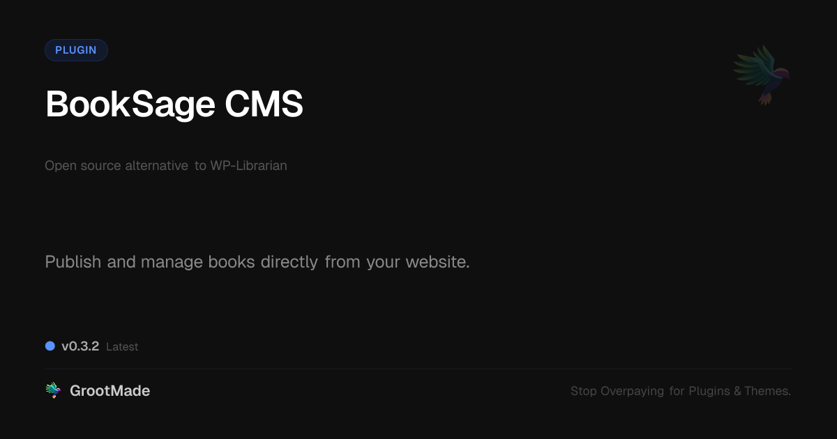 Preview of BookSage CMS