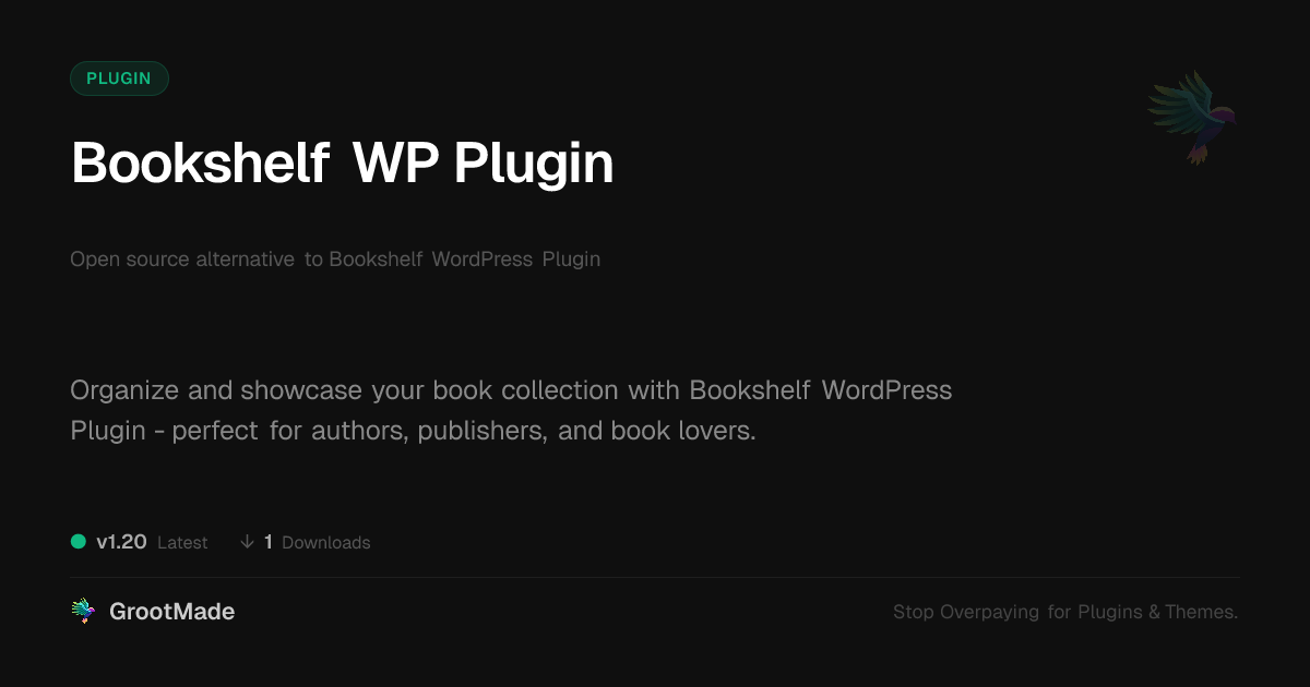 Preview of Bookshelf WP Plugin