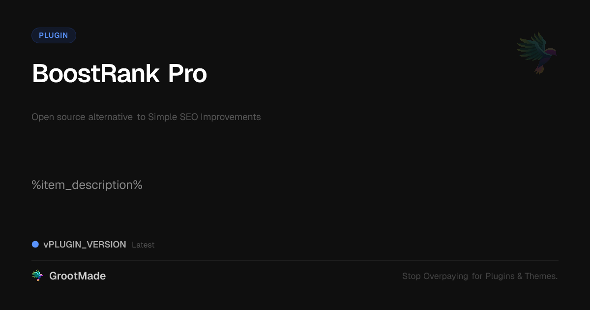 Preview of BoostRank Pro