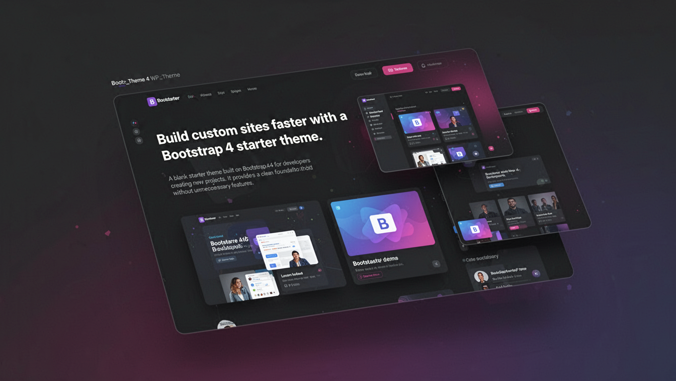 Preview of Bootstarter 4 WP Theme