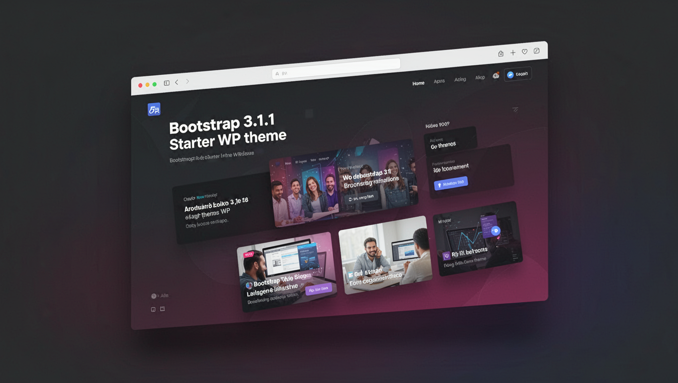 Preview of Bootstrap 3.1.1 Starter WP theme
