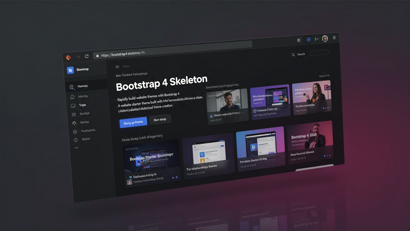 Preview of Bootstrap 4 Skeleton