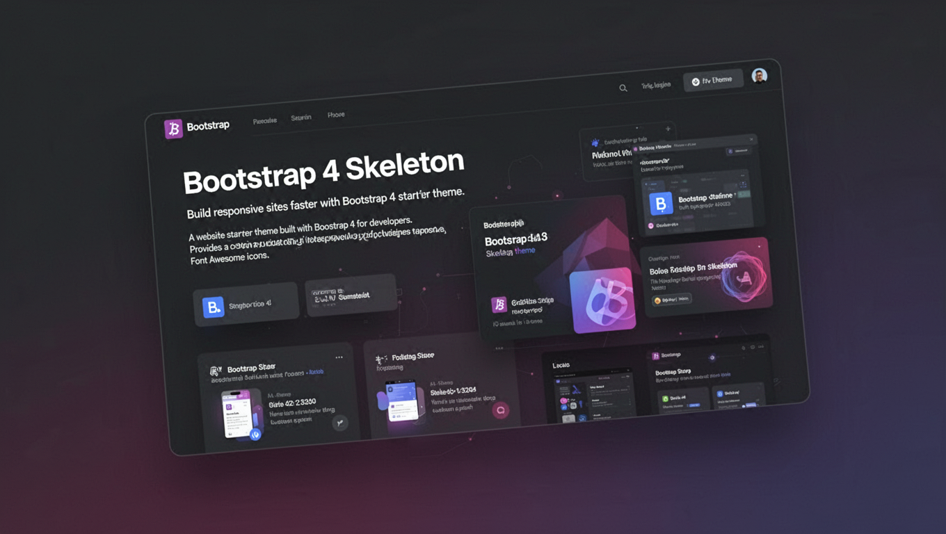Preview of Bootstrap 4 Skeleton