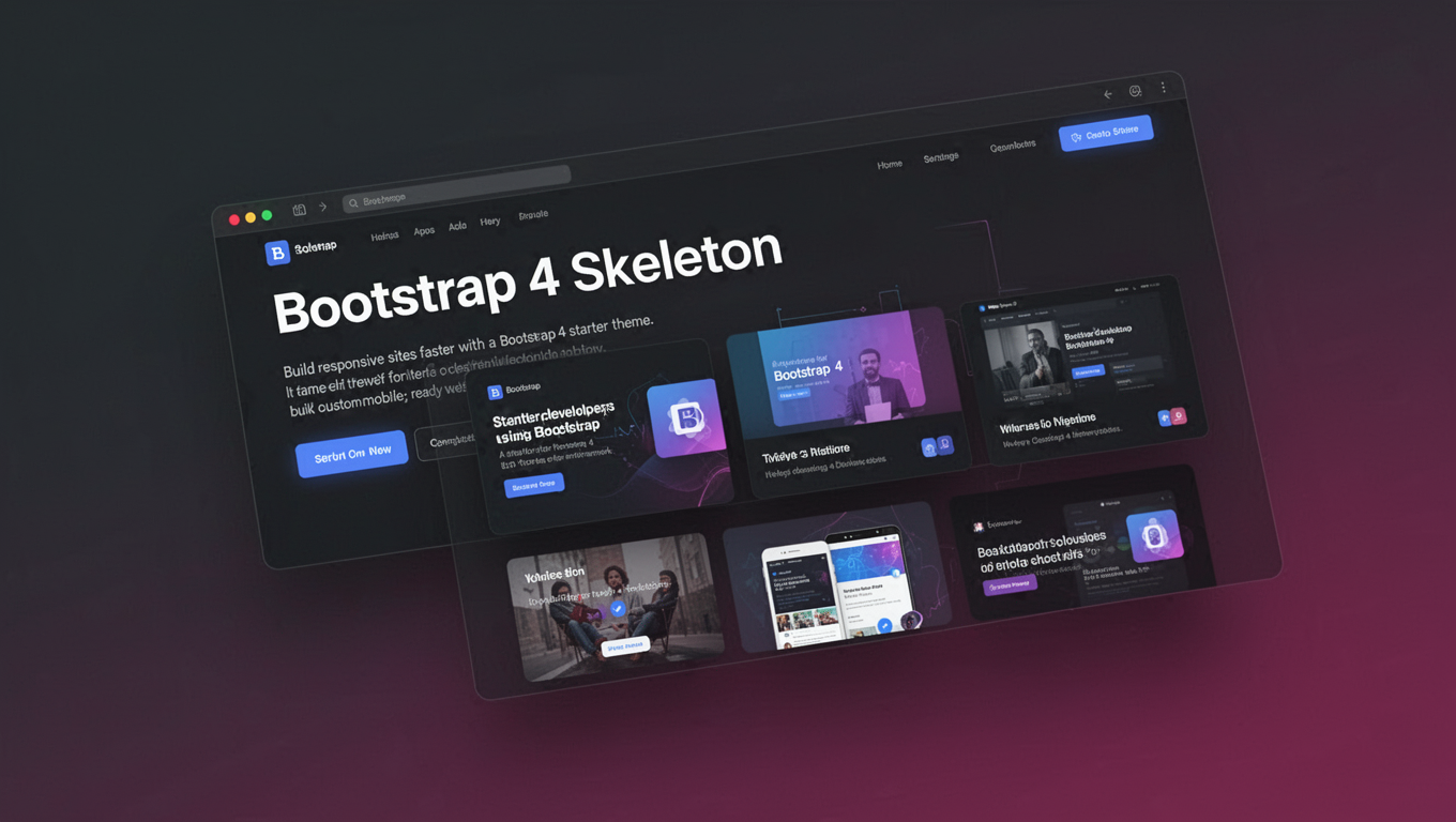 Preview of Bootstrap 4 Skeleton