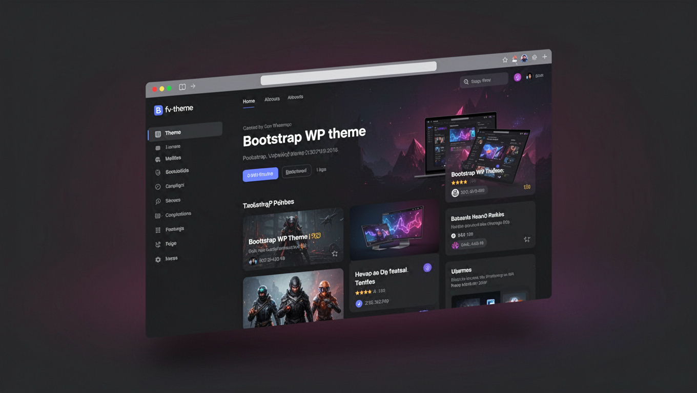 Preview of bootstrap WP theme