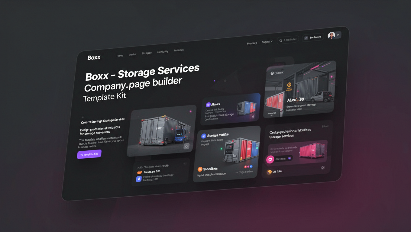 Preview of Boxx - Storage Services Company Elementor Template Kit