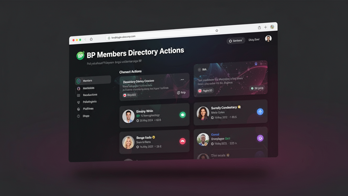 Preview of BP Members Directory Actions