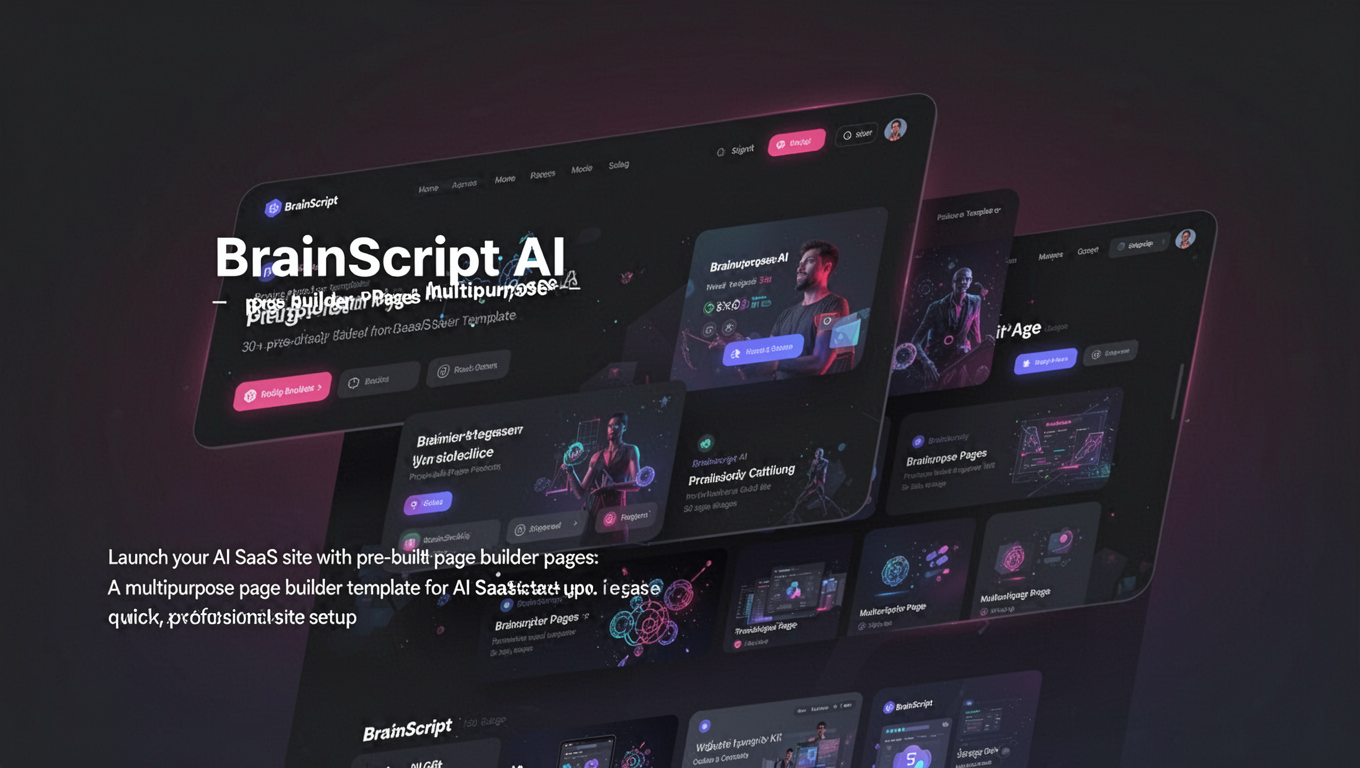 Preview of BrainScript AI - Elementor Multipurpose AI SaaS Website Template