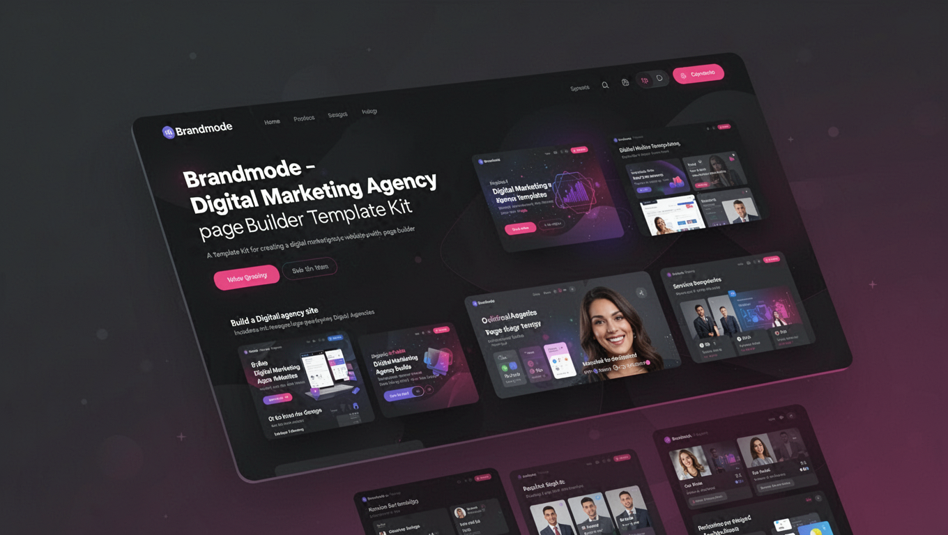 Preview of Brandmode - Digital Marketing Agency Elementor Template Kit
