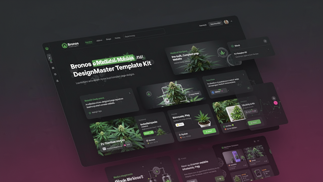 Preview of Bronos - Medical Marijuana DesignMaster Template Kit