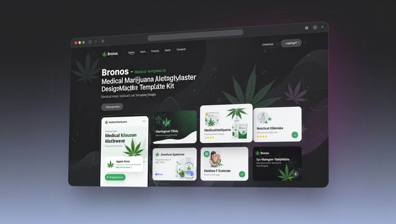 Preview of Bronos - Medical Marijuana DesignMaster Template Kit