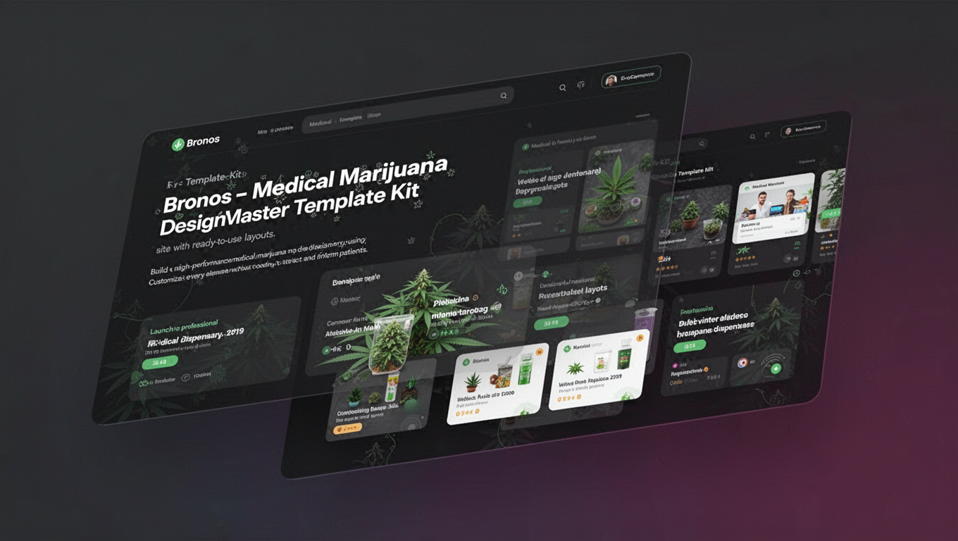 Preview of Bronos - Medical Marijuana DesignMaster Template Kit