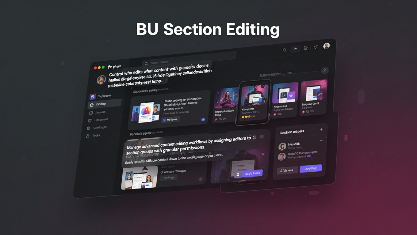 Preview of BU Section Editing
