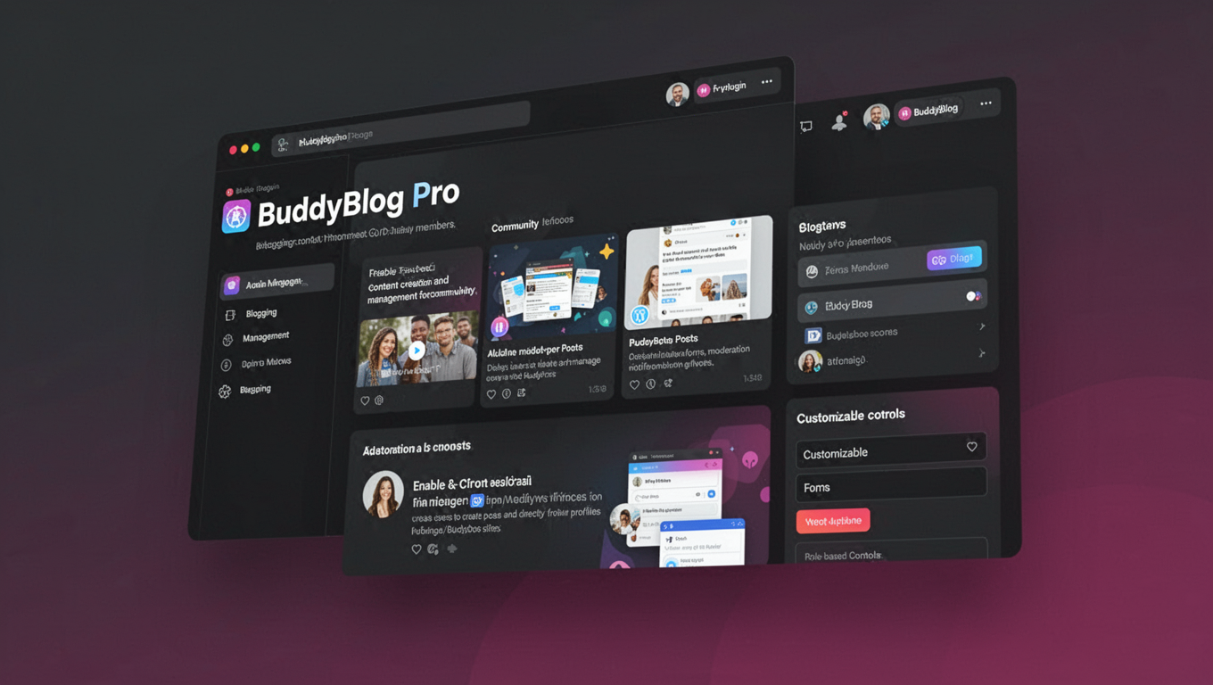 Preview of BuddyBlog Pro
