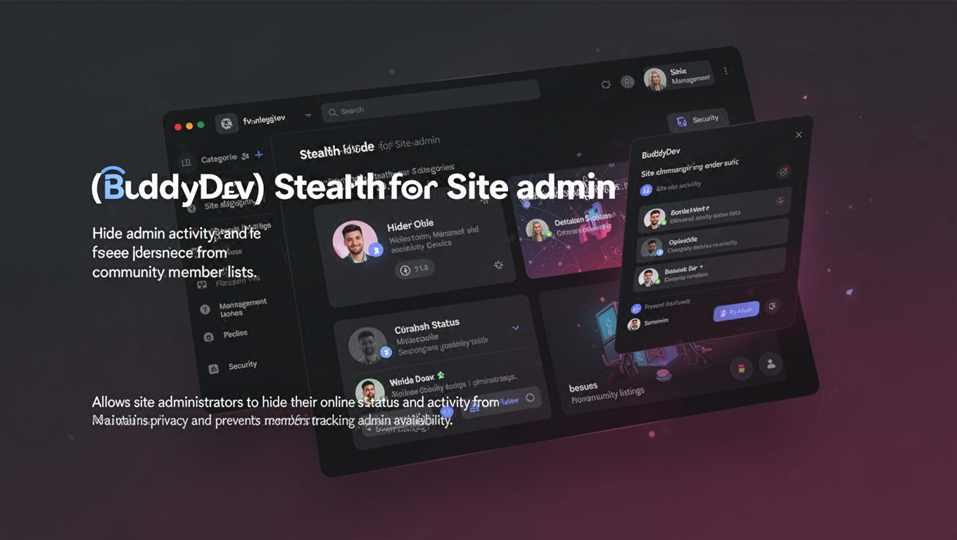 Preview of (BuddyDev) Stealth Mode for Site admin