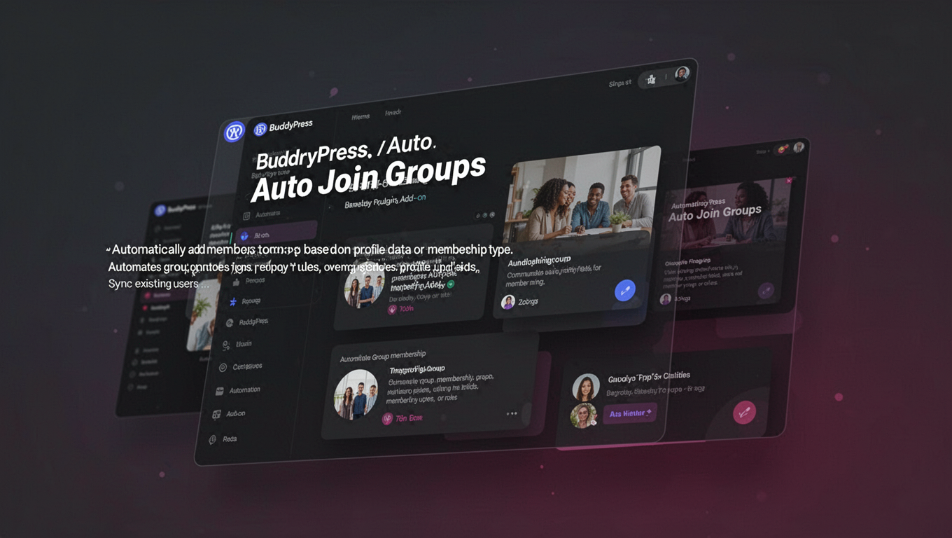 Preview of BuddyPress Auto Join Groups