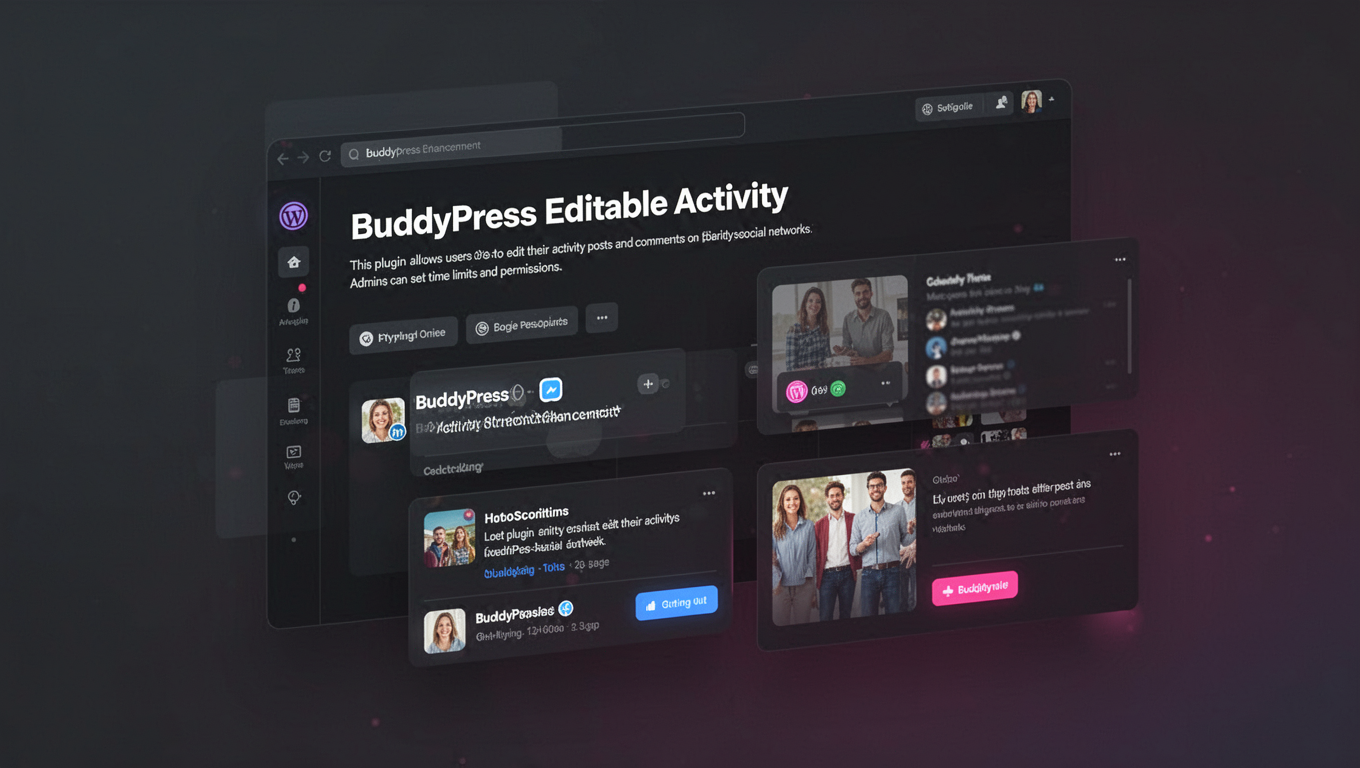 Preview of BuddyPress Editable Activity