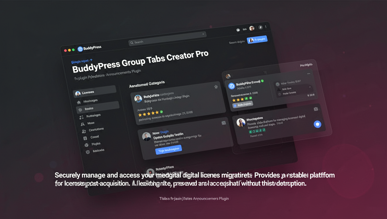 Preview of BuddyPress Group Tabs Creator Pro