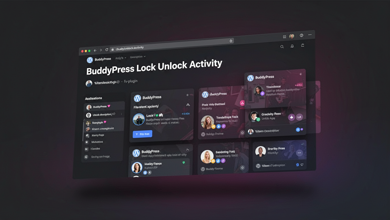 Preview of BuddyPress Lock Unlock Activity