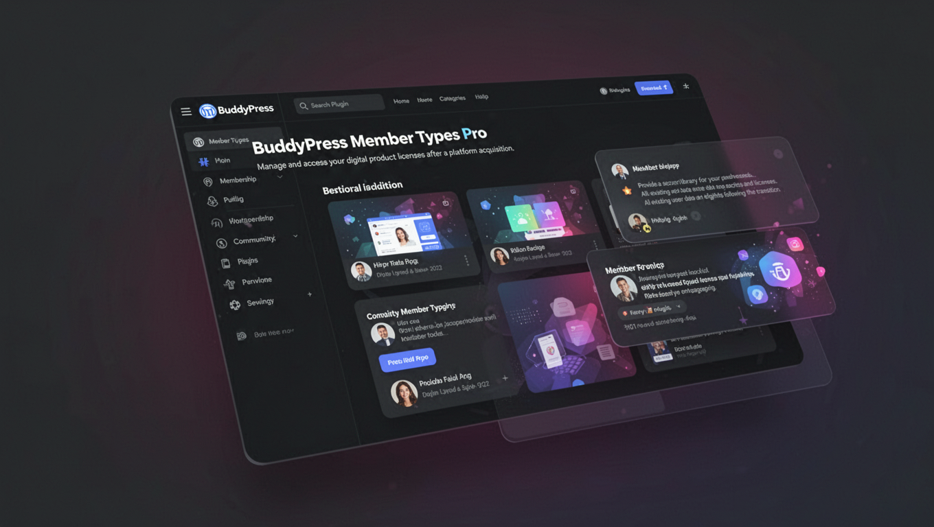 Preview of BuddyPress Member Types Pro