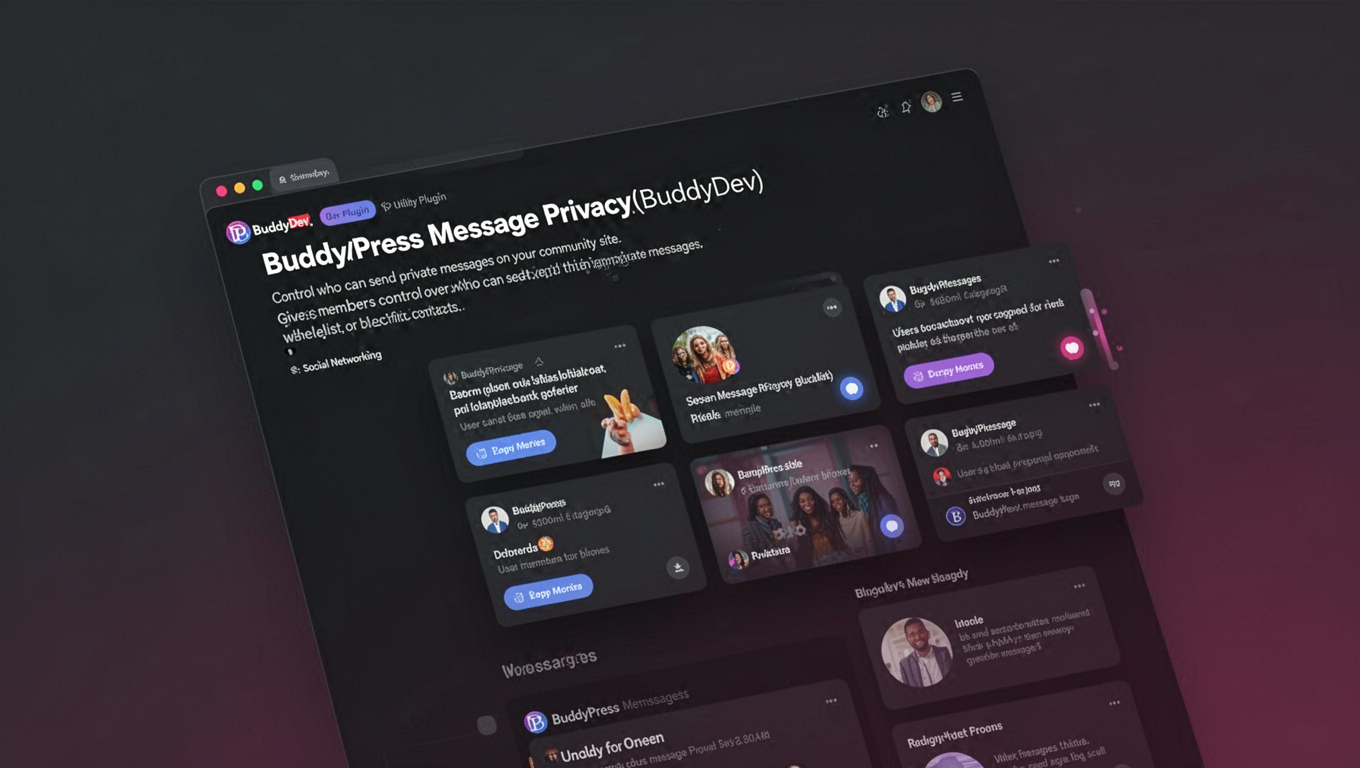 Preview of BuddyPress Message Privacy(BuddyDev)