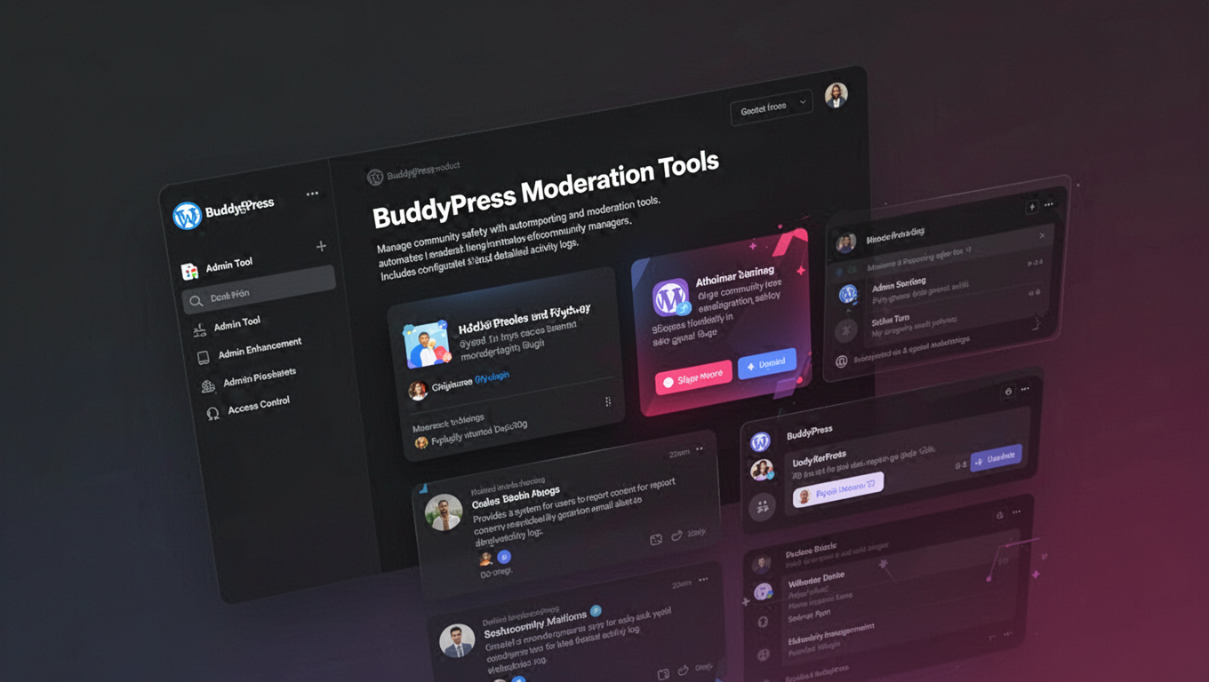 Preview of BuddyPress Moderation Tools