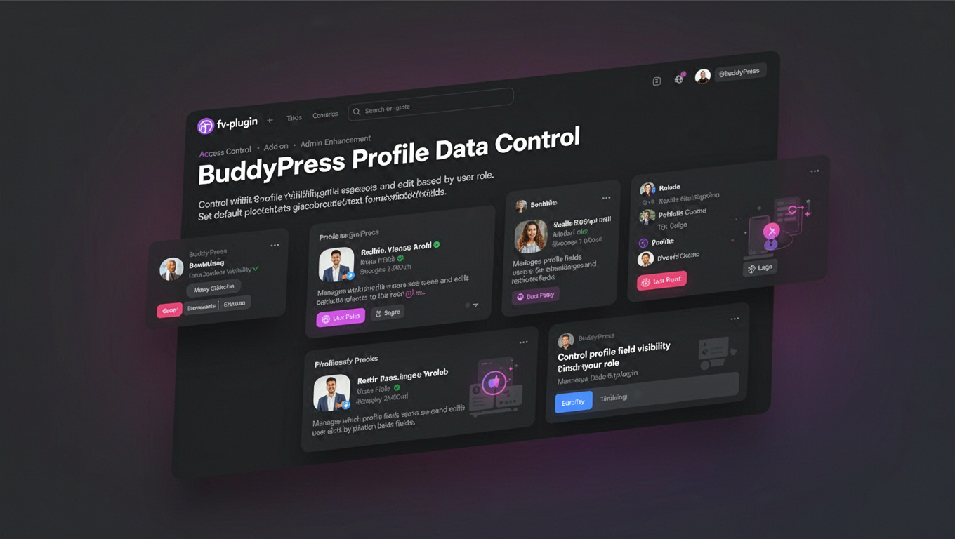 Preview of BuddyPress Profile Data Control