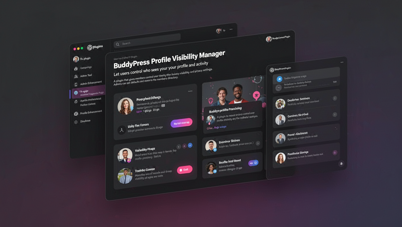 Preview of BuddyPress Profile Visibility Manager