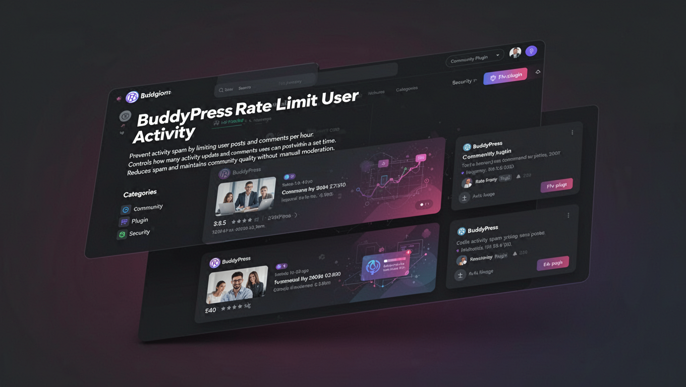 Preview of BuddyPress Rate Limit User Activity