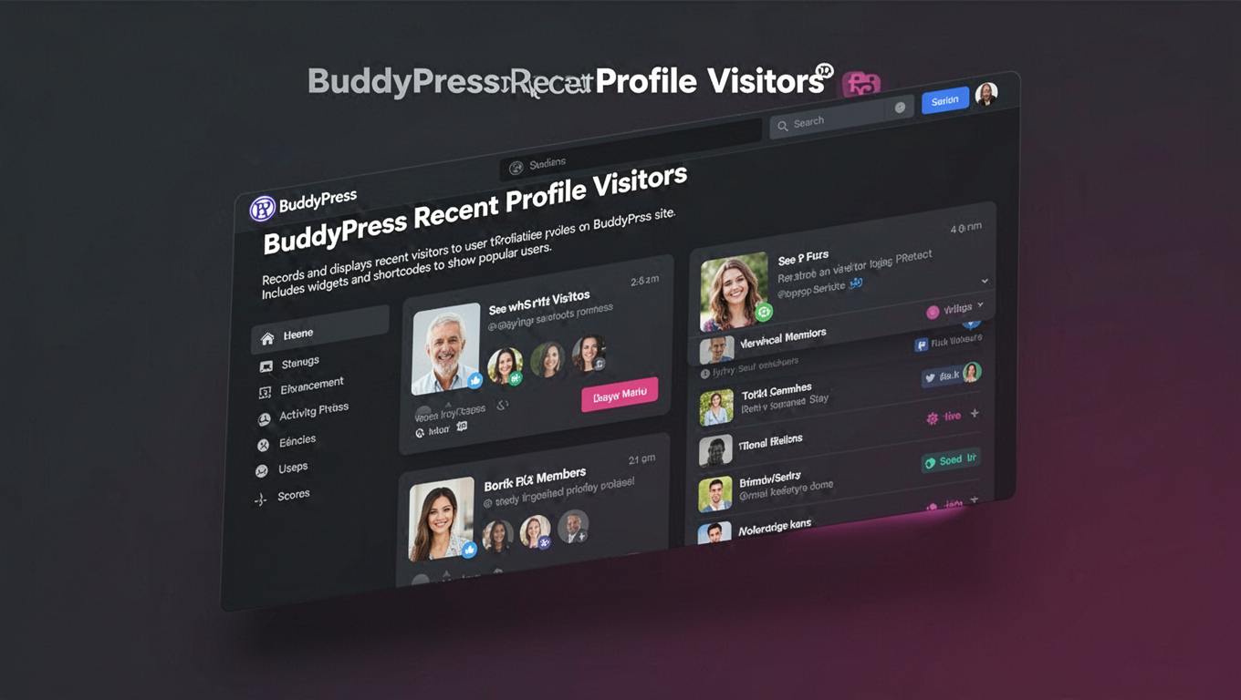 Preview of BuddyPress Recent Profile Visitors