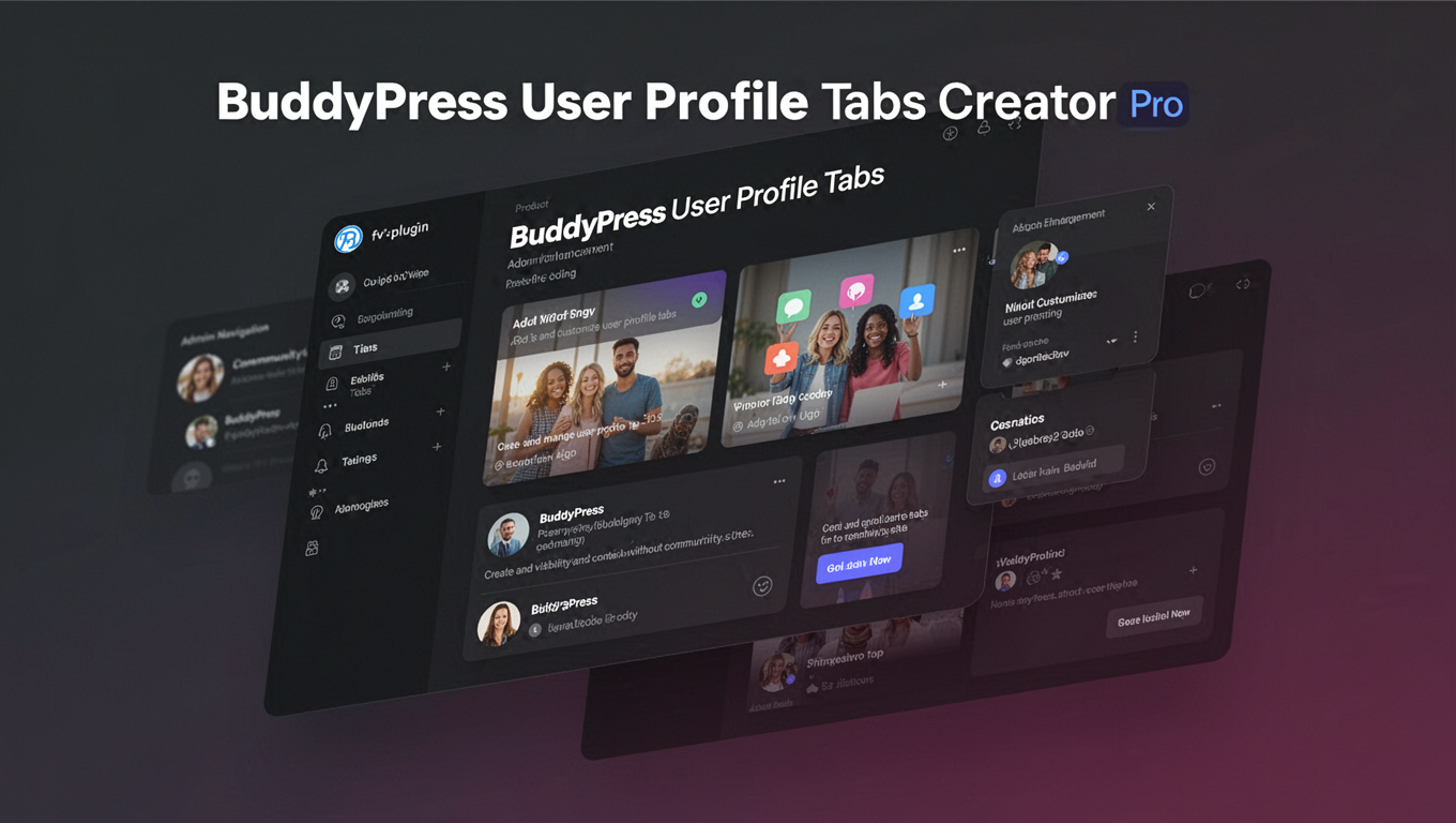 Preview of BuddyPress User Profile Tabs Creator Pro