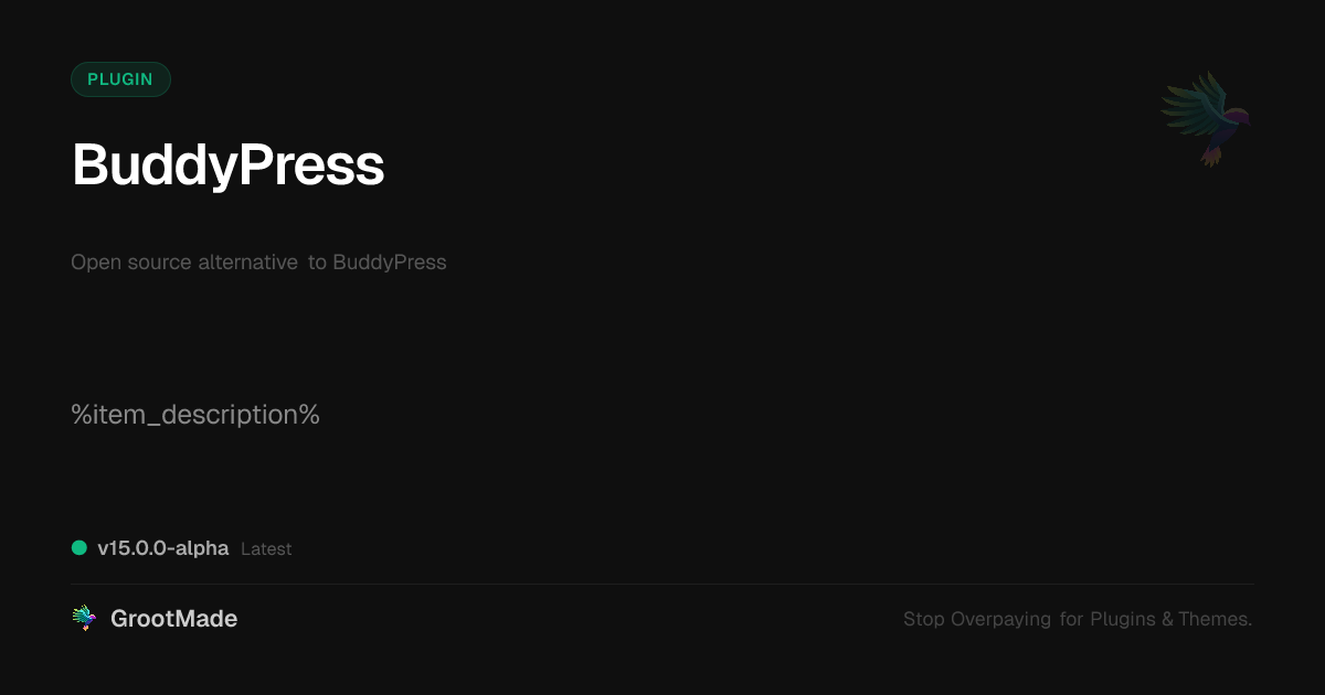 Preview of BuddyPress