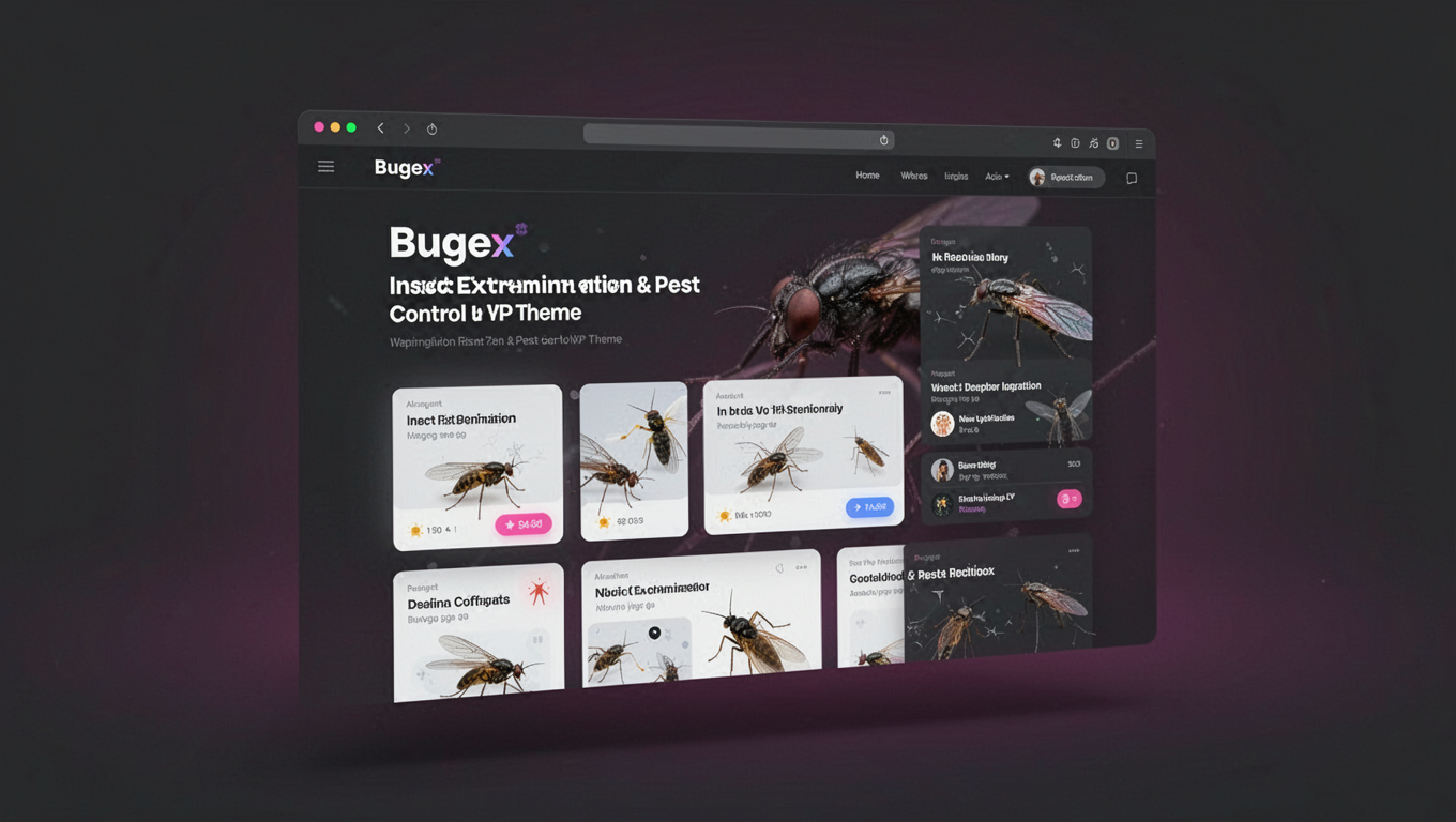 Preview of Bugex - Insect Extermination & Pest Control WP Theme