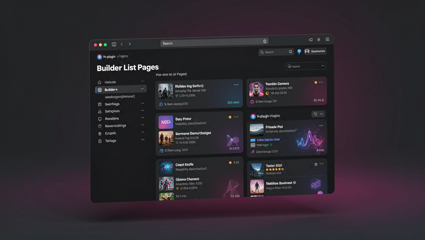 Preview of Builder List Pages