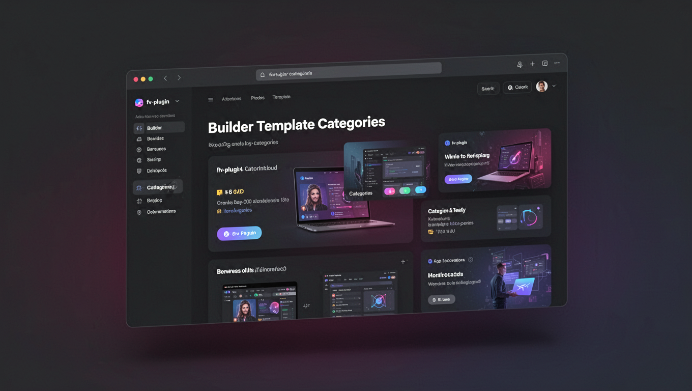 Preview of Builder Template Categories