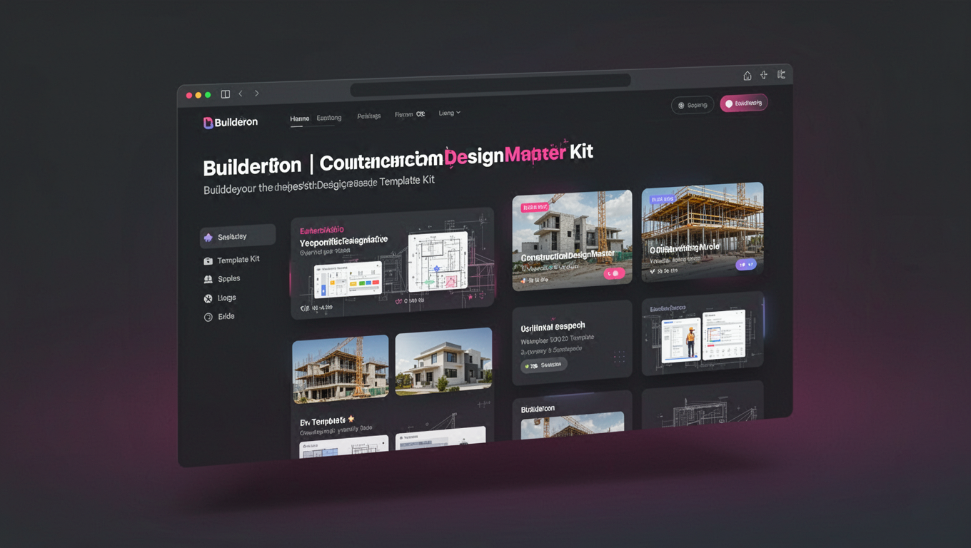Preview of Builderon | Construction DesignMaster Template Kit