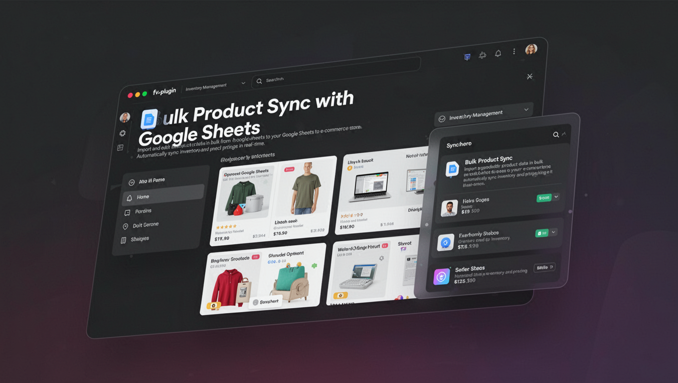 Preview of Bulk Product Sync with Google Sheets