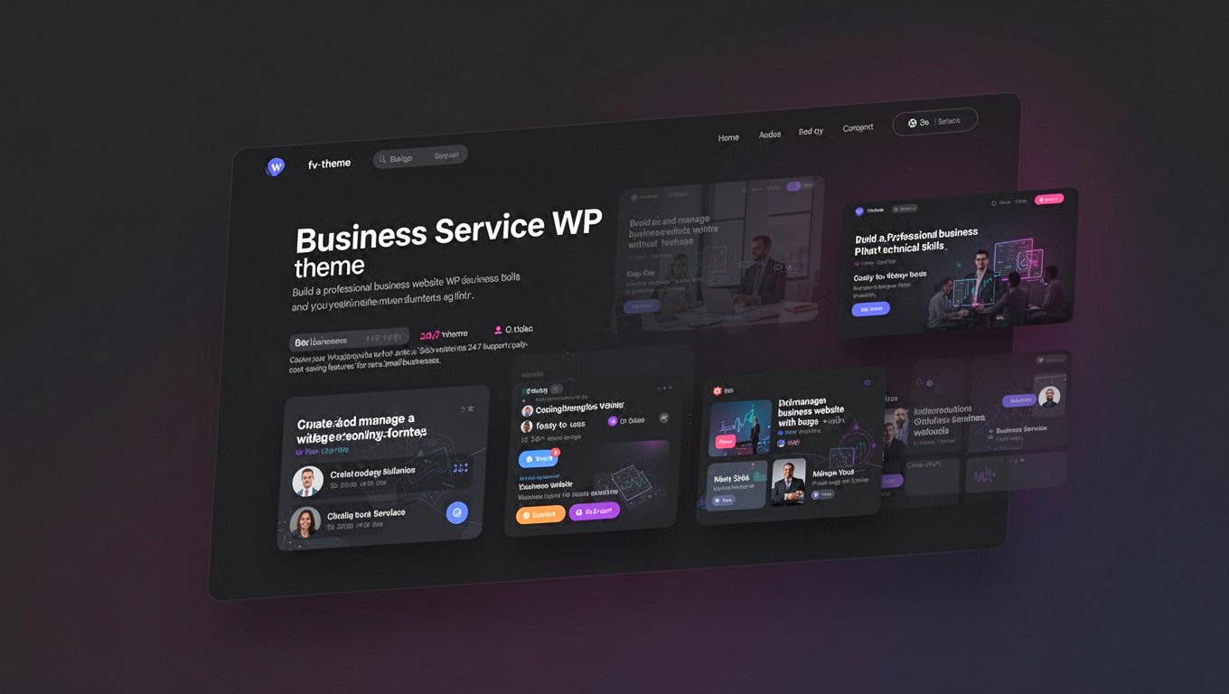 Preview of Business Service WP theme
