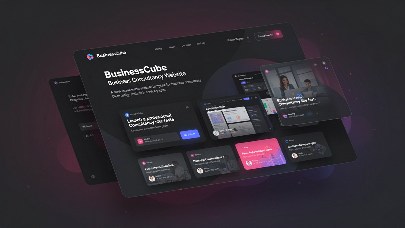 Preview of BusinessCube - Business Consultancy Website Template