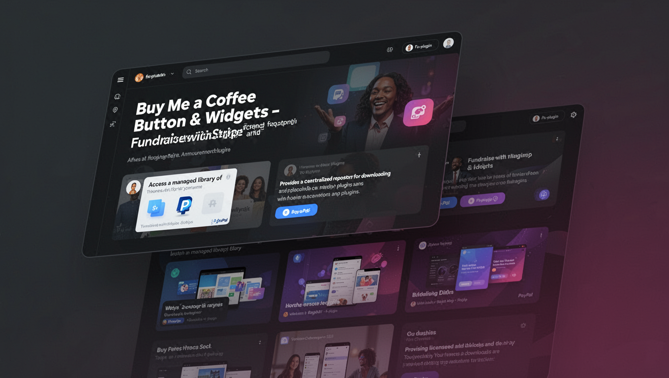 Preview of Buy Me a Coffee button & widgets - Fundraise with Stripe and PayPal
