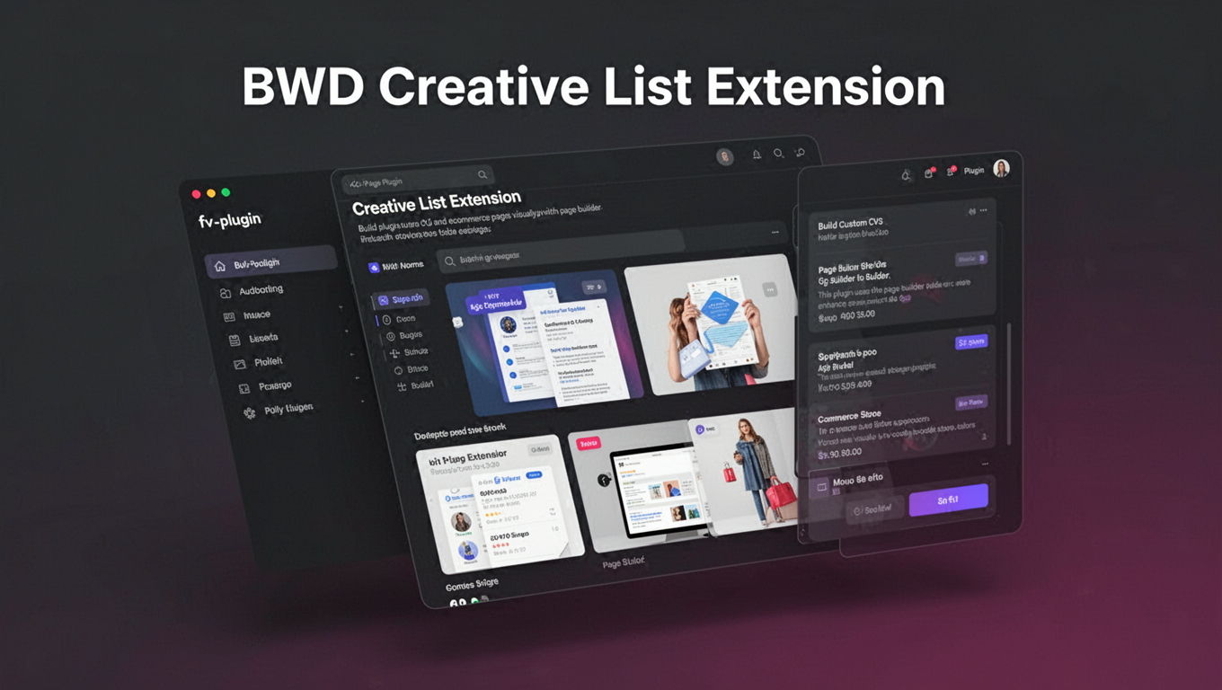 Preview of BWD Creative List Extension