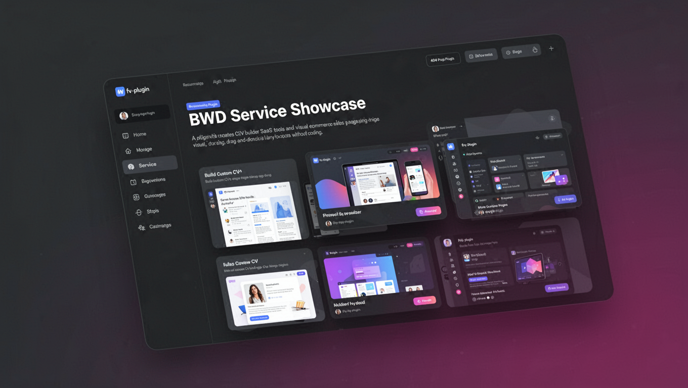 Preview of BWD Service Showcase