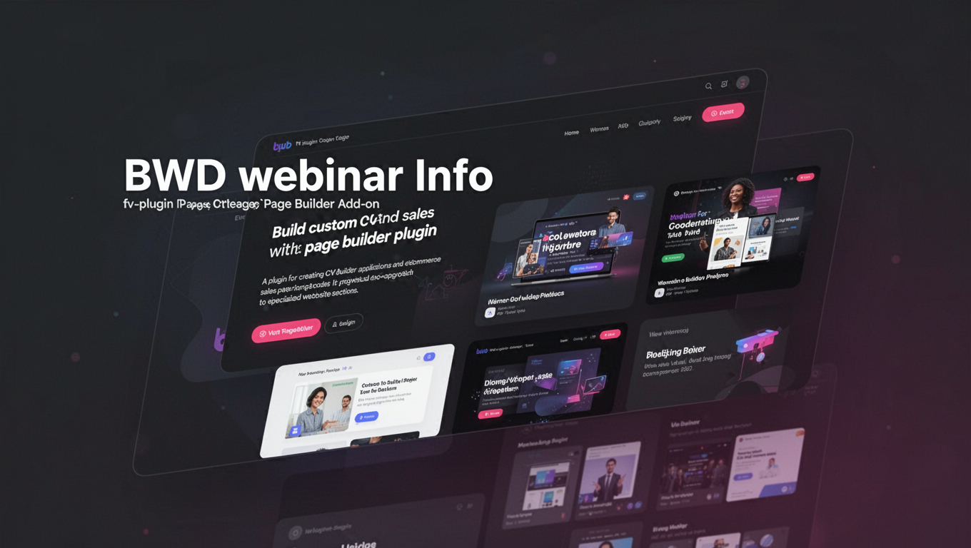 Preview of BWD webinar Info