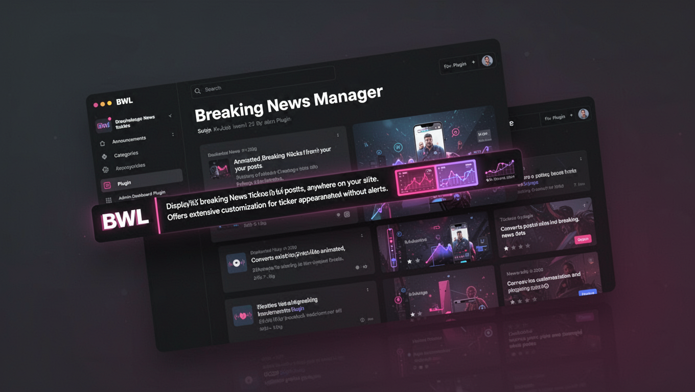 Preview of BWL Breaking News Manager