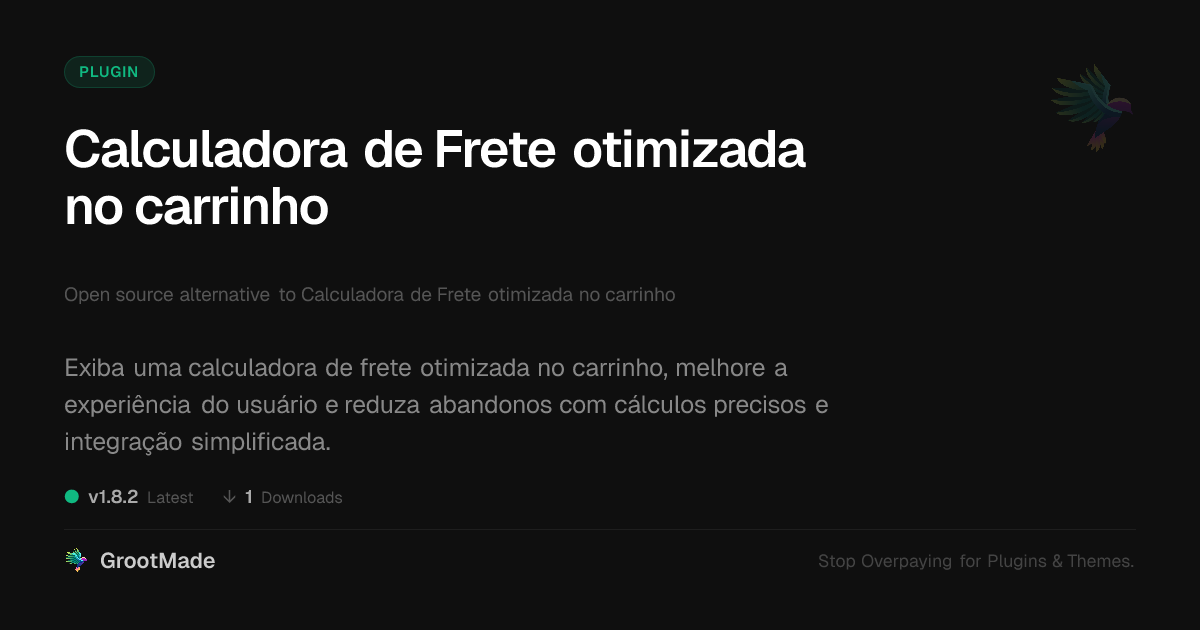Preview of Calculadora de Frete otimizada no carrinho