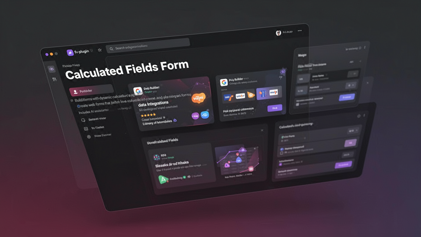 Preview of Calculated Fields Form