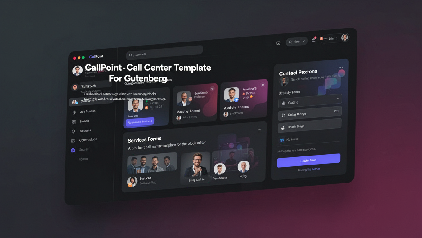 Preview of CallPoint - Call Center Template For Gutenberg