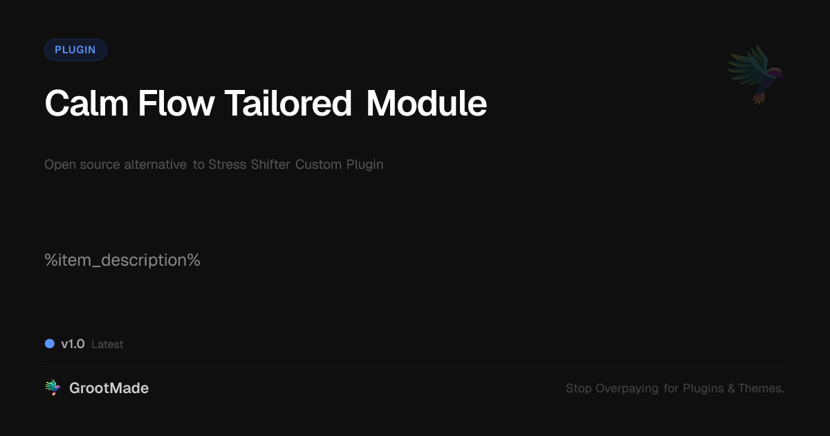 Preview of Calm Flow Tailored Module